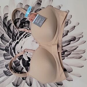 Bali Women's Comfort Revolution Wirefree Bra Beige Size 36C